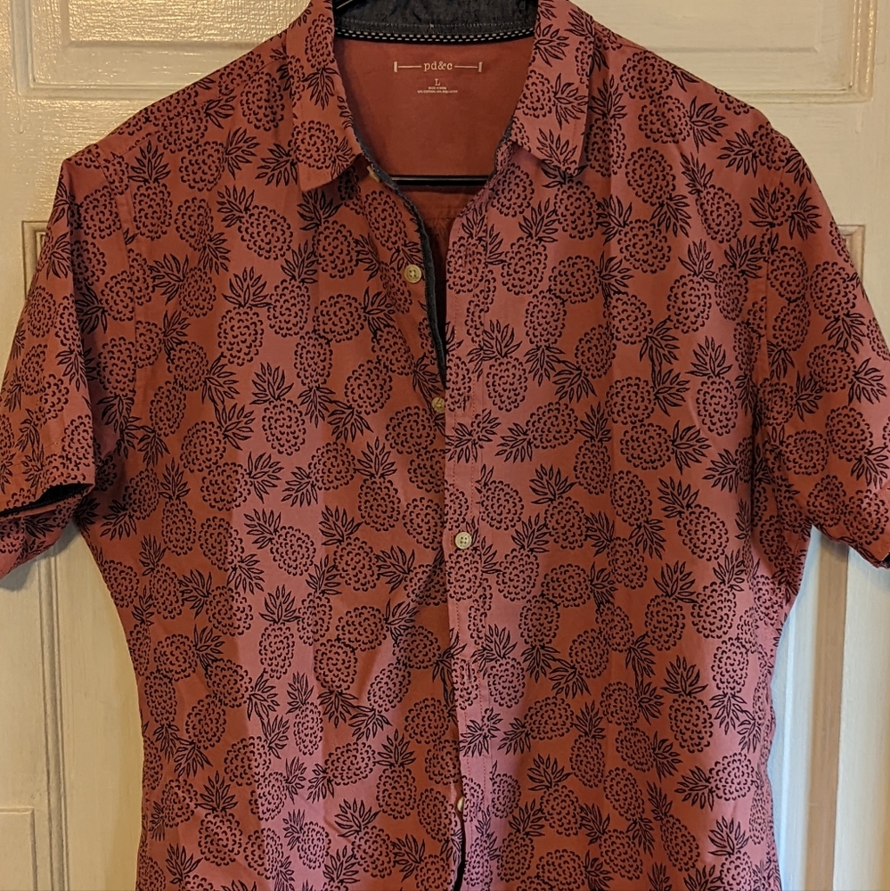 Men's Casual dress shirt pineapple L